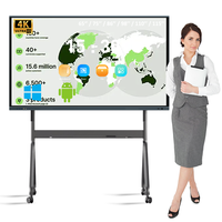Интерактивная доска AI Smart Board 65/75/86 дюймов с ОС Android/Windows, 4K, для образования, со встроенным программным обеспечением EDLA
