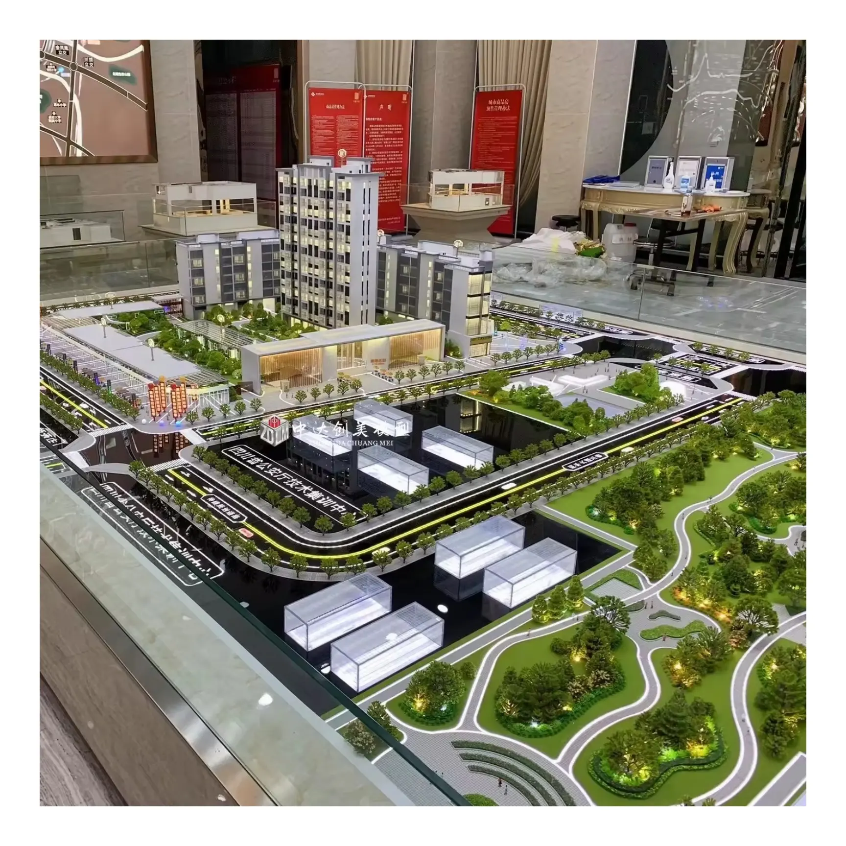 2024 nouveau modèle d'échelle architecturale avec modèle architectural léger de l'immobilier