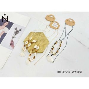 Collana di conchiglie G20XIA3 21200, gioiello alla moda con perline - Product Image 1