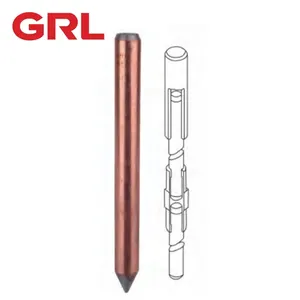 Unthreaded Copper Bonded Earth Rods 12.7mm 16.0mm Copper Clad Plated Steel Ground Rod