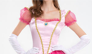 <span class=keywords><strong>Disfraz</strong></span> de <span class=keywords><strong>princesa</strong></span> de melocotón para fiesta de Halloween, <span class=keywords><strong>disfraz</strong></span> para <span class=keywords><strong>mujer</strong></span>, vestido rosa clásico para niñas con corona - Product Image 5