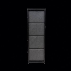 Modern Living Room Fabric <b>Cabinets</b> - Freestanding Stainless Steel MDF Panel Pine - Product Image 4