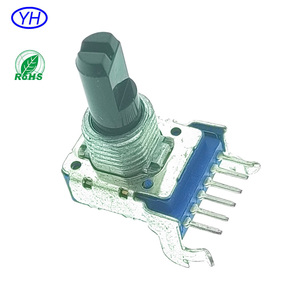 Potentiomètre rotatif stéréo double gang de haute qualité Alps RK11 ODM, isolation linéaire, 10K 50K 100K 11MM 6 broches, a103k b103k - Product Image 4