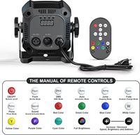 Projecteurs LED Par RGBW miniatures PKnight, 8W, avec cordon, étanches IP65, à montage au sol, DMX512, activés par le son, 8 canaux, lot de 2, dimmables, ABS, multi-prises