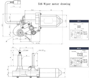 516 <span class=keywords><strong>moteur</strong></span> d'<span class=keywords><strong>essuie</strong></span>-<span class=keywords><strong>glace</strong></span> Pour <span class=keywords><strong>Tracteur</strong></span> 12V 24V 2NM pour Pelle daewoo-60 doosan 538-00006a 21M8-50100 KOMATSU PC56 - Product Image 2