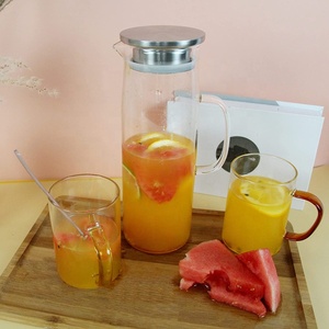 Bình Thủy Tinh Có Nắp, Bình Nước Thủy Tinh Chịu Nhiệt, Bộ Bình Nước Nóng Lạnh Thủy Tinh Có Nắp - Product Image 5