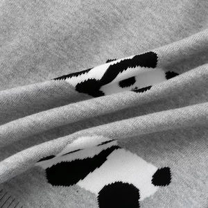 Suéter Infantil de Punto Grueso con Diseño de Panda, Cuello Redondo, para Otoño/Invierno, Algodón Suave, Top para Bebé - Product Image 5