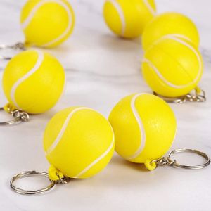 Porte-clés en cuir PU en forme de ballon de basket, de football, de baseball, de soccer simulé, de golf, pendentif créatif de football, cadeaux d'anniversaire - Product Image 4