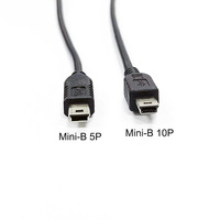 Cable de datos Mini USB 2.0 de fábrica con conector macho de 10 pines a extremo abierto tipo Pigtail, Mini B de 10 pines, para cámara Philips