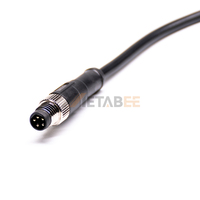 Connecteur Circulaire Étanche M8, Fiche Mâle/Femelle Surmoulée, Câble PUR, Réponse Rapide