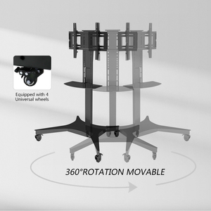 Supporto <span class=keywords><strong>TV</strong></span> da Pavimento Motorizzato Regolabile in Altezza, Carrello <span class=keywords><strong>TV</strong></span> Elettrico Pieghevole per Monitor di Grandi Dimensioni - Product Image 5