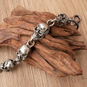 Cadena de cintura para jeans estilo hip-hop, accesorio de joyería con diseño de calavera, colgante de marca personalizado, cadena de billetera con eslabones - Product Image 6