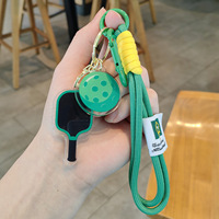 Logo personnalisé Mini pickleball pendentif porte-clés créatif acrylique culturel porte-clés avec trou décoratif divertissant PE matériel