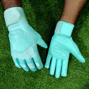 Gants de frappeur en cuir de vachette pour baseball/softball - Ambidextres, fermeture Velcro, séchage rapide, respirants, personnalisables - Product Image 1