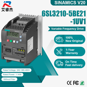 100% ของแท้จากซีเมนส์ รุ่นใหม่ 6SL3210-5BE21-1UV1 SINAMICS V20 ตัวแปลงความถี่แบบสามเฟส 3AC 380-480V 1.1KW ไดรฟ์ปรับความถี่ - Product Image 1