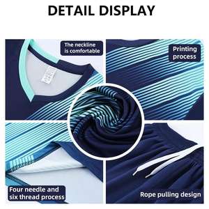 Maillot de football pour enfants et hommes, t-shirt professionnel personnalisé à séchage rapide pour l'entraînement sportif, uniformes 100% polyester, tenues de football, 0 vendu - Product Image 4