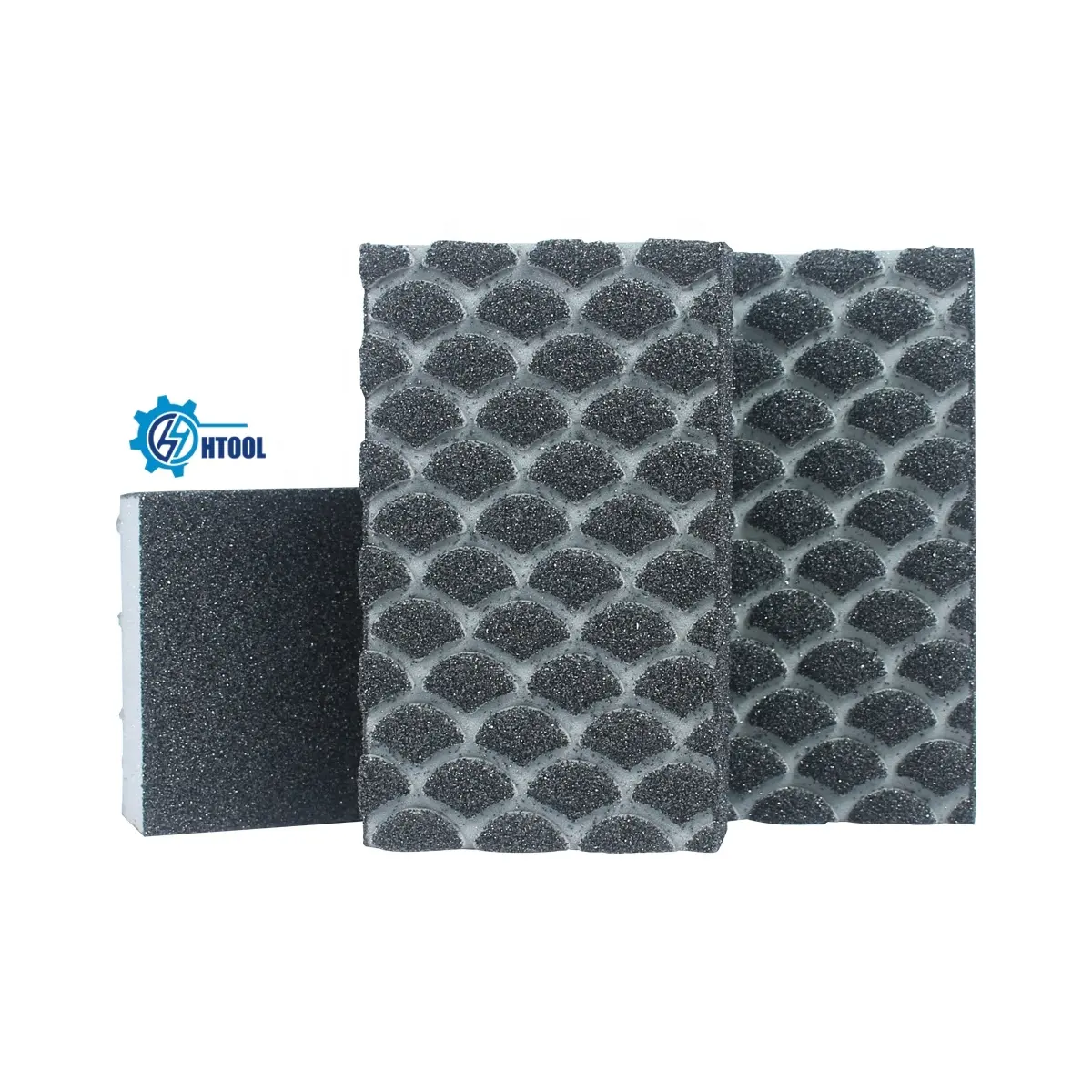 บล็อกขัดกระดาษทรายอะลูมิเนียมออกไซด์สีดำสี่ด้านเครื่องมือขัดสำหรับเปียกโดยใช้ขัด