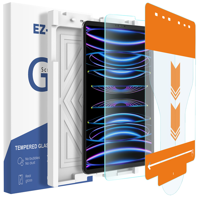 EZ GLAZ Dust Proof for iPad Pro 2024 Tempered Glass Tablet Dust Free Screen Protector with Applicator Installation Kit