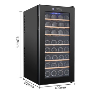 Armoire à vin de réfrigérateur de refroidisseur de vin de haute qualité 78L pour 32 bouteilles avec thermostat numérique et lumière LED bleue - Product Image 1