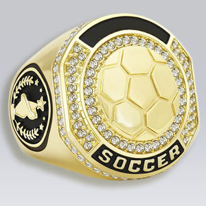 Anelli Personalizzati del Campionato di Calcio, Baseball, Basket, Calcio Americano, Anello Premio in Oro per il Miglior Giocatore - Product Image 4