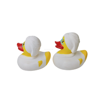 Jouets de bain pour bébé en caoutchouc personnalisés avec des motifs imprimés en forme de canard, jouets de bain pour enfants