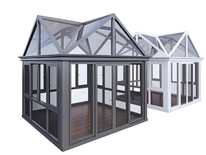 Villa moderne avec verrière en verre trempé sur mesure, toit triangulaire, <span class=keywords><strong>solarium</strong></span> extérieur, écologique, imperméable et isolant thermiquement - Product Image 2