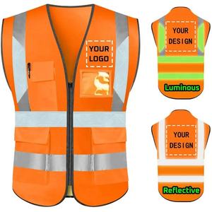 เสื้อกั๊กสะท้อนแสงแบบมองเห็นได้ชัดเจน ปรับแต่งได้สำหรับงานก่อสร้าง พร้อมโลโก้สำหรับสภาพแวดล้อมที่มีความใส่ใจเรื่องความปลอดภัย - Product Image 5