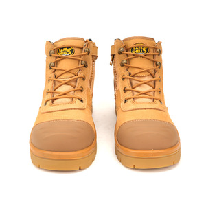 Bottes de travail pour hommes, embout en acier, sécurité, imperméables, toutes saisons, fermeture éclair latérale, antidérapantes, résistantes à l'usure, emballage fabriqué en Chine - Product Image 5