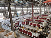 Ligne de production de machines d'extrusion pour bordures de jardin en composite de fibres de bois PE recyclé, lames de jardin automatiques