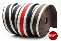 Sangle en coton écologique jacquard spirale chevrons bohème 1,5 po, motifs léopard/à rayures, bleu marine-rouge-ivoire, pour sacs de guitare DIY