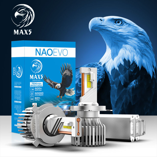 New Design High Power MAX5 150W 18000LM Car Bulbs Led Canbus H4 H1 H11 Led Headlight H7 Auto Light Hb3 Hb4 Led Headlights