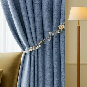 Suministro de fábrica Revestimiento Artwork 100% Sombrilla Tela de cortina de lino opaca de alta calidad