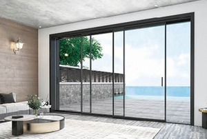 Thiết kế hiện đại tự động trượt cửa kính trackless hợp kim nhôm không thấm nước trượt kính <span class=keywords><strong>dooe</strong></span> giá tốt nhất nặng cửa trượt - Product Image 2