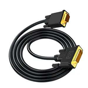1.8M DVI to VGA Video Cable 6 Feet DVI 24+1 Pin Male DVI-D To VGA 15 pin Cord Line To Connect Computer Monitor Screen Projector