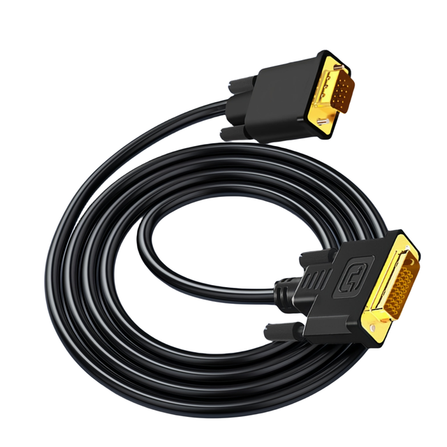 1.8M DVI to VGA Video Cable 6 Feet DVI 24+1 Pin Male DVI-D to VGA 15 Pin Cord Line to Connect Computer Monitor Screen Projector