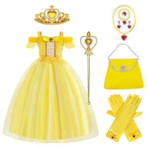 ชุดเจ้าหญิงเจ้าหญิงสวยงามและเบลล์สำหรับเด็กผู้หญิง, ชุดกระเป๋าสร้อยข้อมือสร้อยข้อมือสร้อยข้อมือชุดเจ้าหญิงของตกแต่งงานปาร์ตี้ - Product Image 2