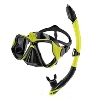 Masque en verre trempé, ensemble de plongée avec tuba, équipement de plongée libre, lunettes de natation, masque de plongée avec support pour caméra