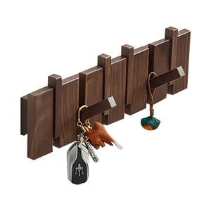 Porte-<span class=keywords><strong>manteau</strong></span> mural en <span class=keywords><strong>bois</strong></span> massif de style moderne, sans perçage, pour l'entrée de la maison, pour une utilisation dans le couloir, crochet derrière la porte - Product Image 5