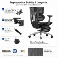 Fauteuil de bureau ergonomique de luxe contemporain en maille à dossier haut, avec accoudoirs 3D en PU, réglable et pivotant, idéal pour les dirigeants et les ateliers - Vente en gros