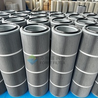 Cartucho de Filtro de Aire Industrial de Repuesto, de Poliéster Plegado con Membrana de PTFE Antiestática Cilíndrica, para Soldadura y Corte de Metales