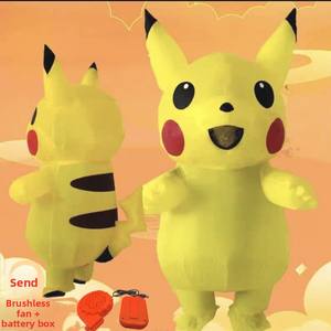<span class=keywords><strong>Disfraz</strong></span> Inflable de Felpa de <span class=keywords><strong>Pikachu</strong></span> Unisex, Mascota de Navidad para Uso al Aire Libre, Fibra de Poliéster, Precio de Fábrica - Product Image 2