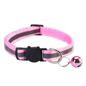 Collar Reflectante Luminoso para Gatos con Hebilla de Seguridad, Ajustable, con Diseño de Rayas y Campana, para Gatos y Perros - Product Image 3