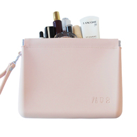 Trendy Zip Lock Travel Brush Holder Cosmétique Silicone Trousse de maquillage de toilette