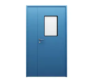 ZHTDOORSメーカーは、耐摩耗性と防火性を備えた経済的なダブルリーフスチールクリーンルームドアを製造しています