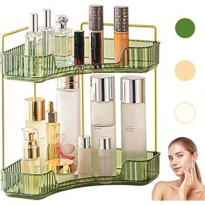 3 Tier Stackable Transparent Acrylic Bathroom <b>Corner</b> Vanity Countertop Makeup Organizer <b>Storage</b> Shelf for Cosmetics - Product Image 3