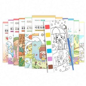 Libro de Dibujo y Coloreo para Niños con Papel de Acuarela y Pinturas para Estudiantes Jóvenes de Arte - Regalo - Product Image 2