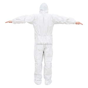 Robe d'isolation monobloc jetable économique (vêtements de travail) avec membrane respirante à capuche Qualité sans pied garantie - Product Image 4