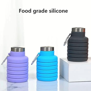 ขวดน้ำพกพาแบบพับได้ ทำจากซิลิโคน ป้องกันการรั่วซึม ปลอดสาร BPA ล้างในเครื่องล้างจานได้ เหมาะสำหรับการเดินทางและเล่นกีฬา - Product Image 5