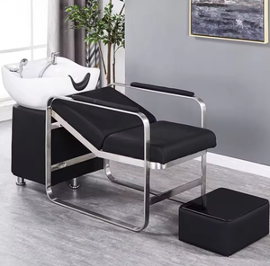Chaise de lavage de cheveux avec bac à shampoing et fonction massage pour salon de coiffure - Product Image 6
