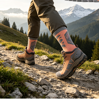 Chaussettes de randonnée en laine personnalisées avec logo, chaudes, respirantes, absorbant les chocs et rembourrées pour hommes et femmes, toutes activités de plein air